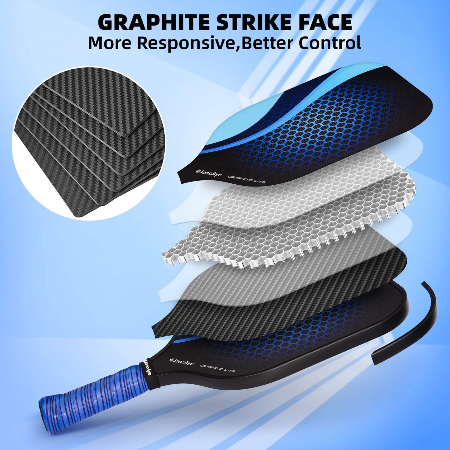 Pickleball-Paddles-Set of 4 or 2 Rackets by JoncAye, USAPA Approved Pickle-Ball Equipment with Balls, Bag, Accessories, Fiberglass Graphite Pickleball Racquet Set for Men, Women, Kids, Adults