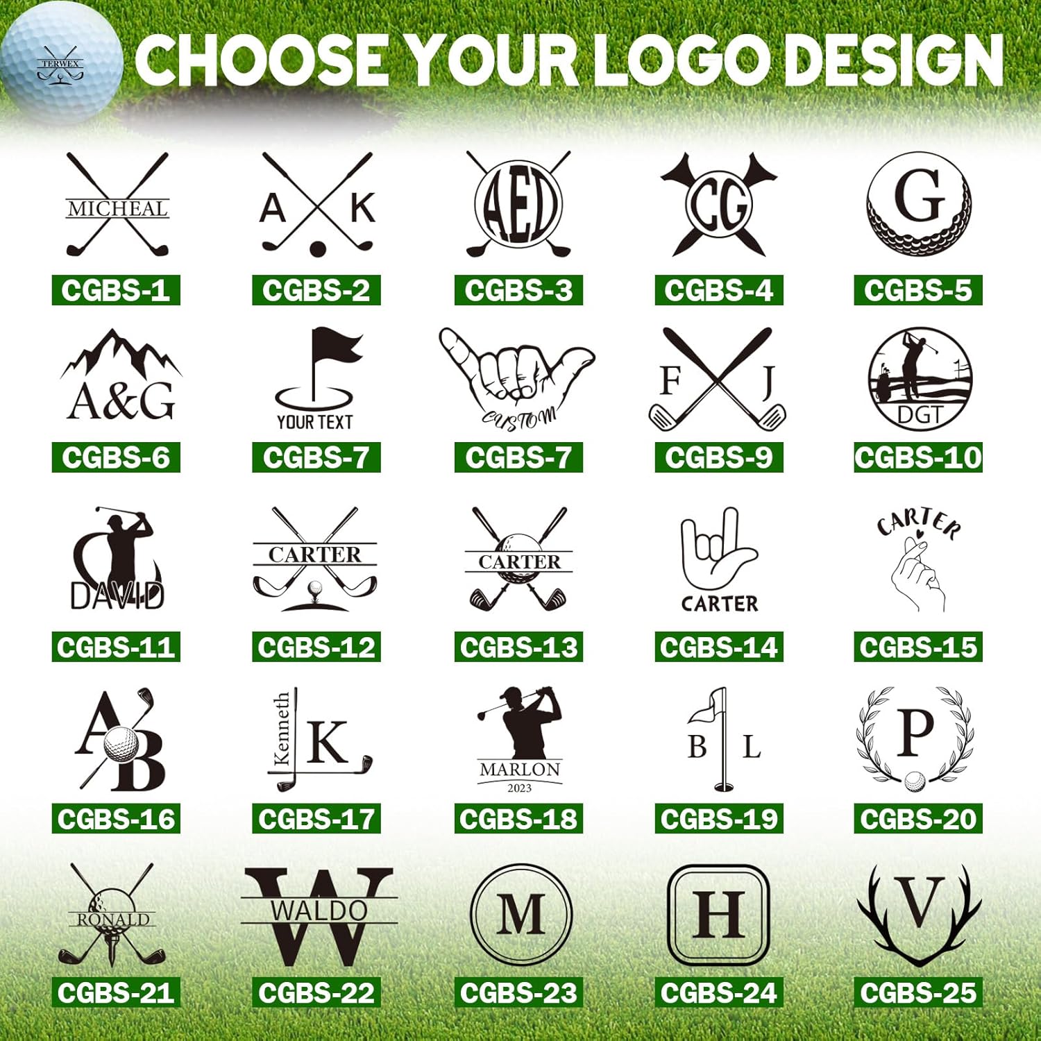 Golf Ball Stamp Personalized, Waterproof Custom Golf Ball Stamp Marker, Mark Your Own Fun Monogram Golf Balls Stamper, Ideal Retirement Golf Gift Accessories for Men Dad Husband Boyfriend