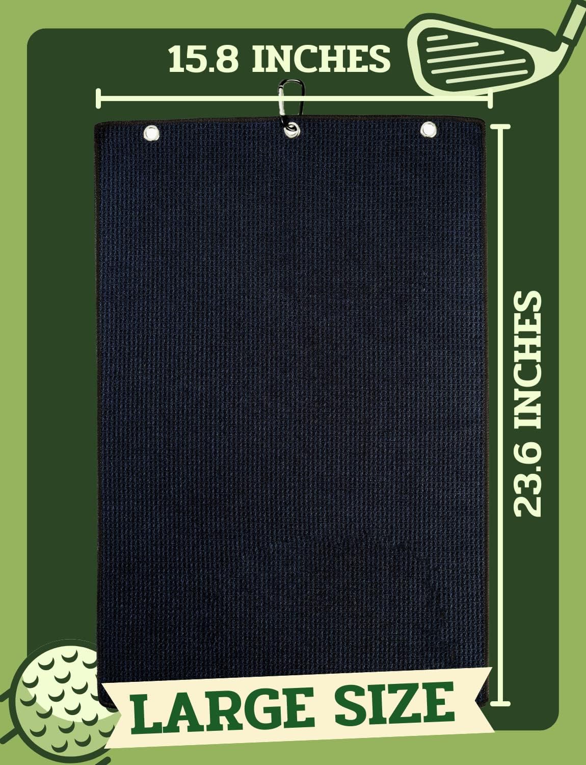 Golf Towels Gift, Monogrammed Golf Towels for Golf Bags for Men and Women on National Golf Day, Retirement, Birthday, and Christmas, 16”x 24” Microfiber Golf Towel - Initial A