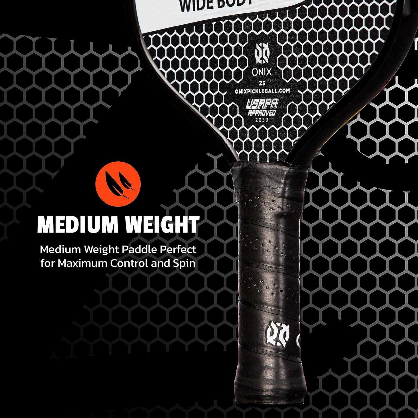 ONIX Graphite MOD Z5 Graphite Carbon Fiber Pickleball Paddles with Cushion Comfort Pickleball Paddle Grip