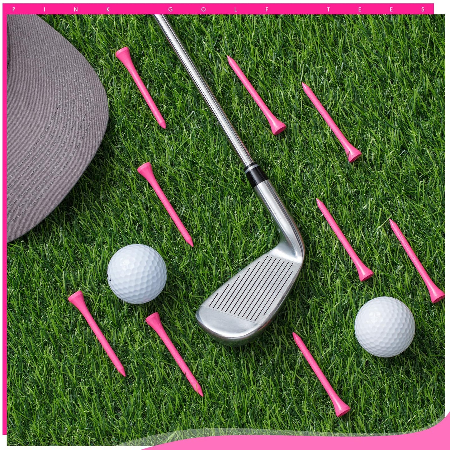 Jenaai 200 Pcs Golf Tees Bamboo Golf Tees Professional Golf Tees Bulk for Women Golf Club Accessories