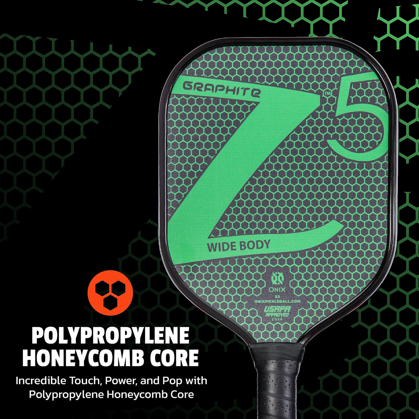 ONIX Graphite MOD Z5 Graphite Carbon Fiber Pickleball Paddles with Cushion Comfort Pickleball Paddle Grip